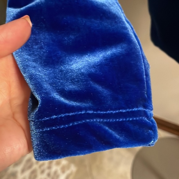 Vintage Lord and Taylor royal blue velvet velour super soft turtleneck top sz M - Picture 5 of 11